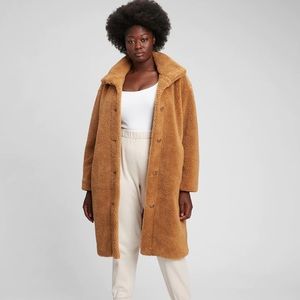 Gap Sherpa Coat, extra small, camel color